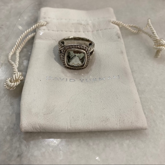 David Yurman Albion Ring w/ Prasiolite & Diamonds - Picture 2 of 4